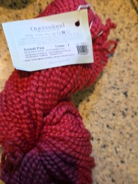 Sweet Pea Chunky Hand-Dyed Yarn in Red and Deep Pink